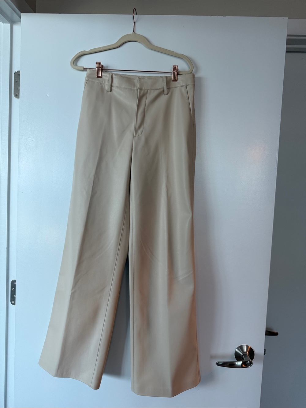 Mango Beige Boot‑Cut Trousers